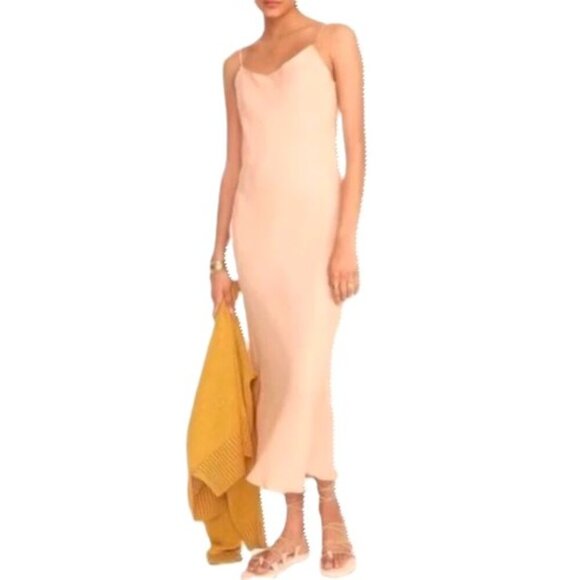 J. crew Gwyneth cupro-blend slip dress peach - Picture 1 of 14